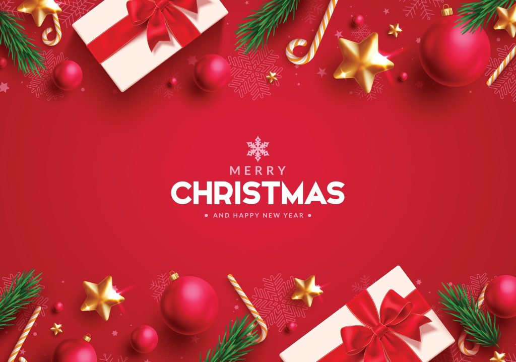 A Merry Christmas and Happy New Year E-Card with festive decorations and presents. - Boyd Honda Oxford, NC