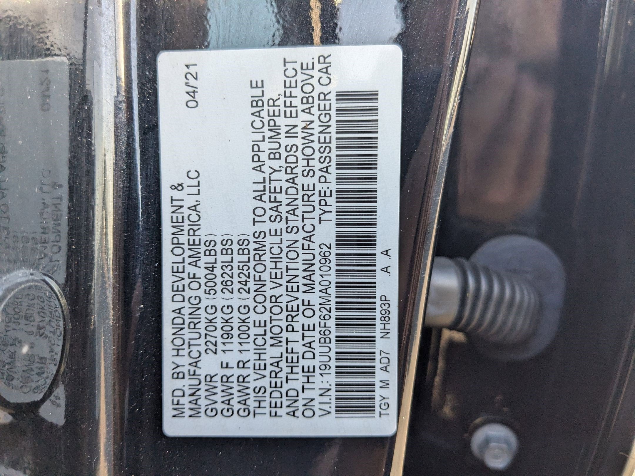 2021 Acura TLX Advance Package