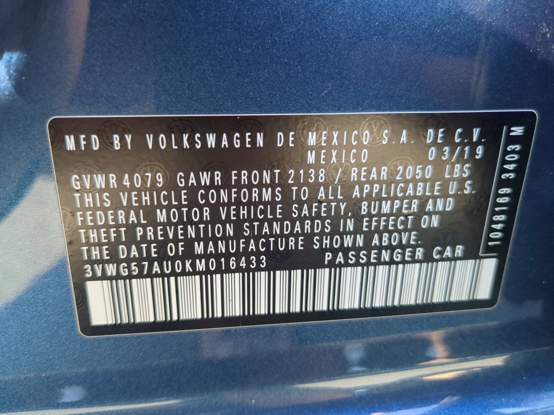 2019 Volkswagen Golf 1.4T S