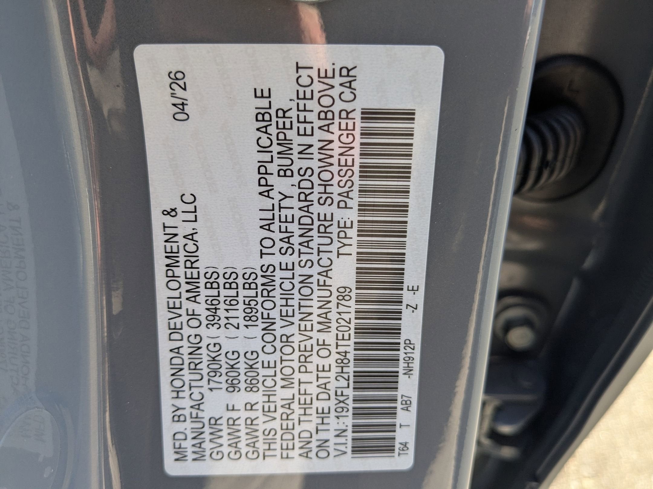 2026 Honda Civic Hatchback Sport