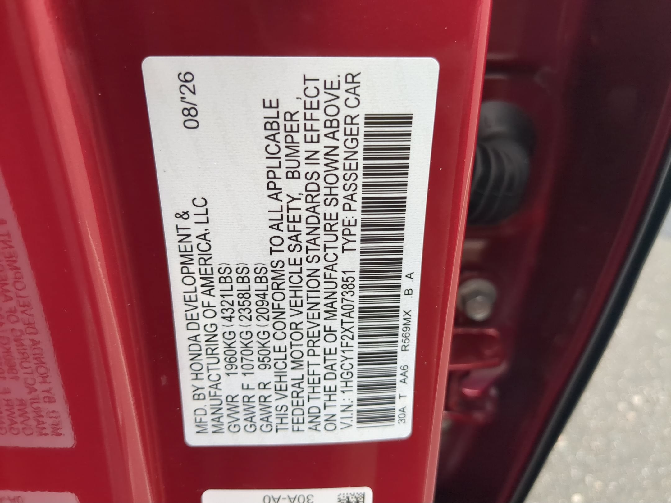 2026 Honda Accord Sedan LX