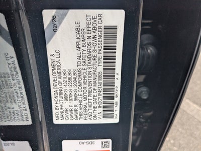 2026 Honda Accord Sedan SE