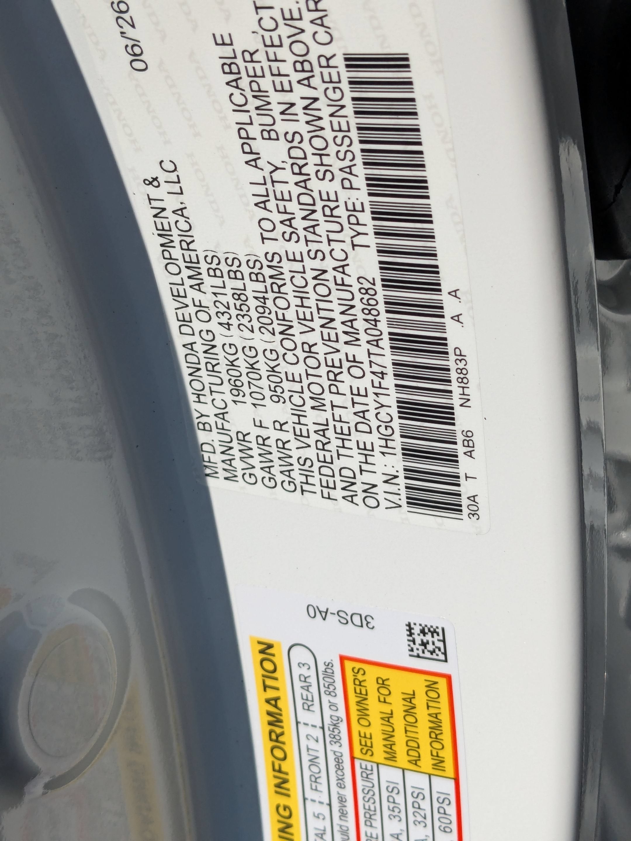 2026 Honda Accord Sedan SE