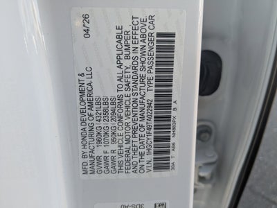 2026 Honda Accord Sedan SE