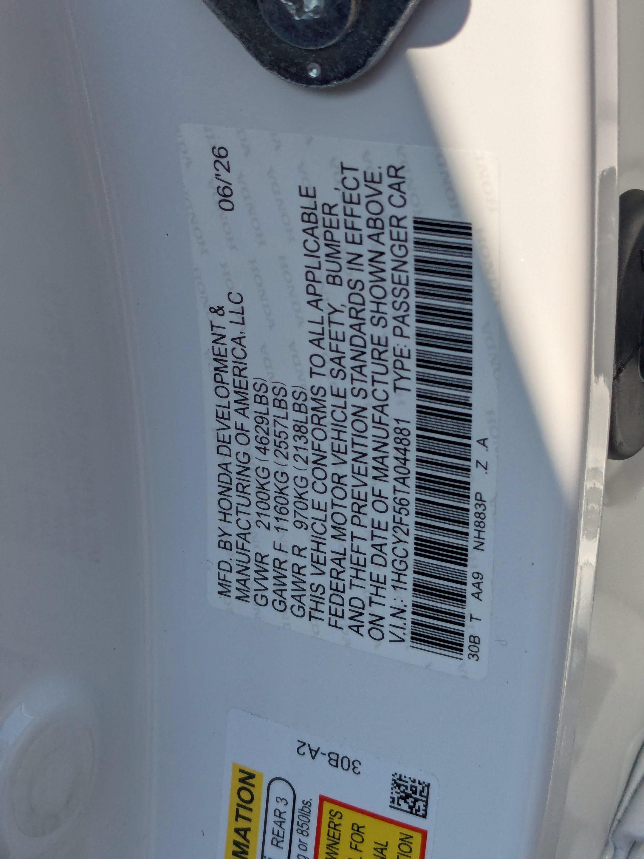 2026 Honda Accord Hybrid Sport