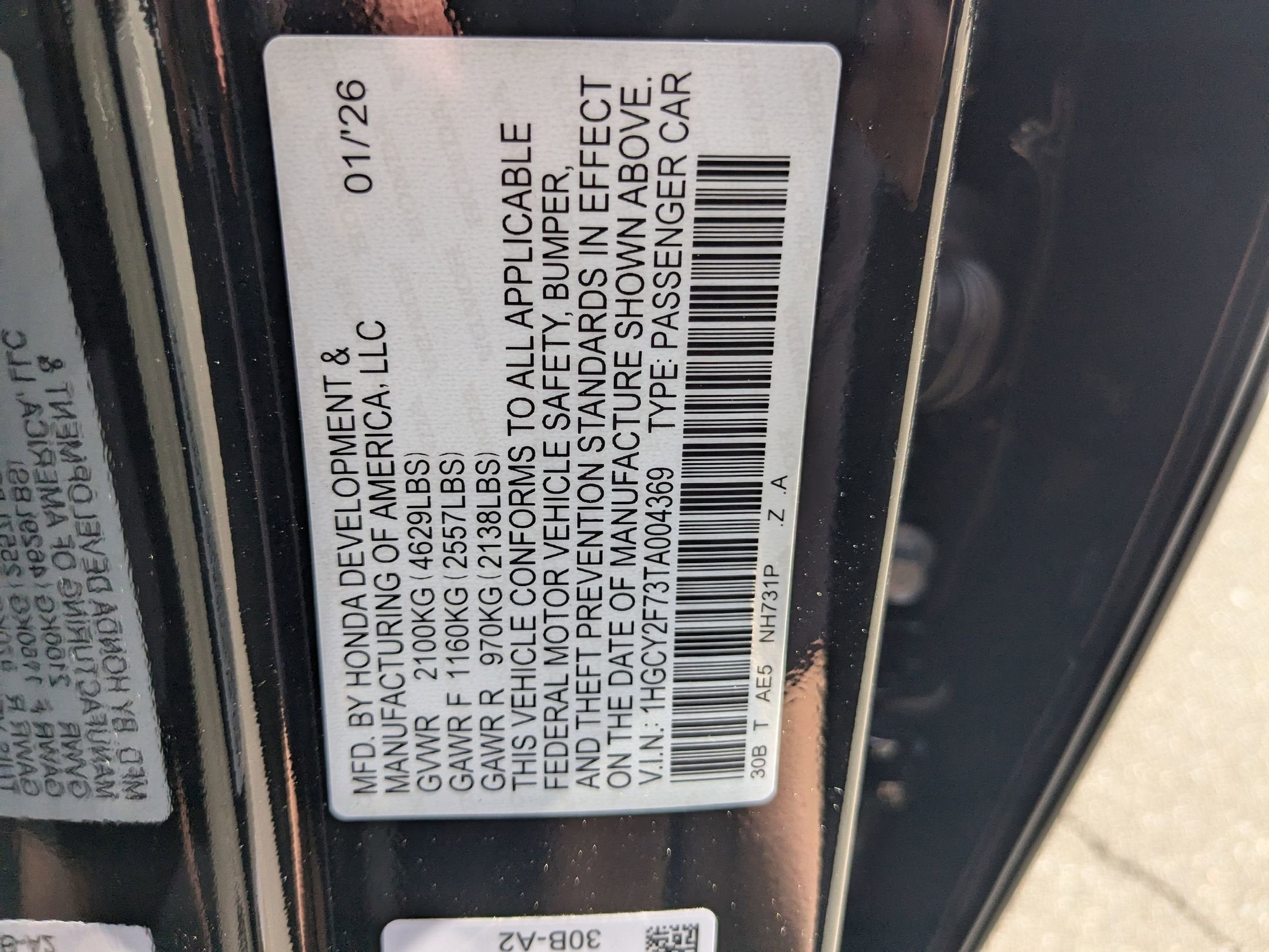 2026 Honda Accord Hybrid Sport-L