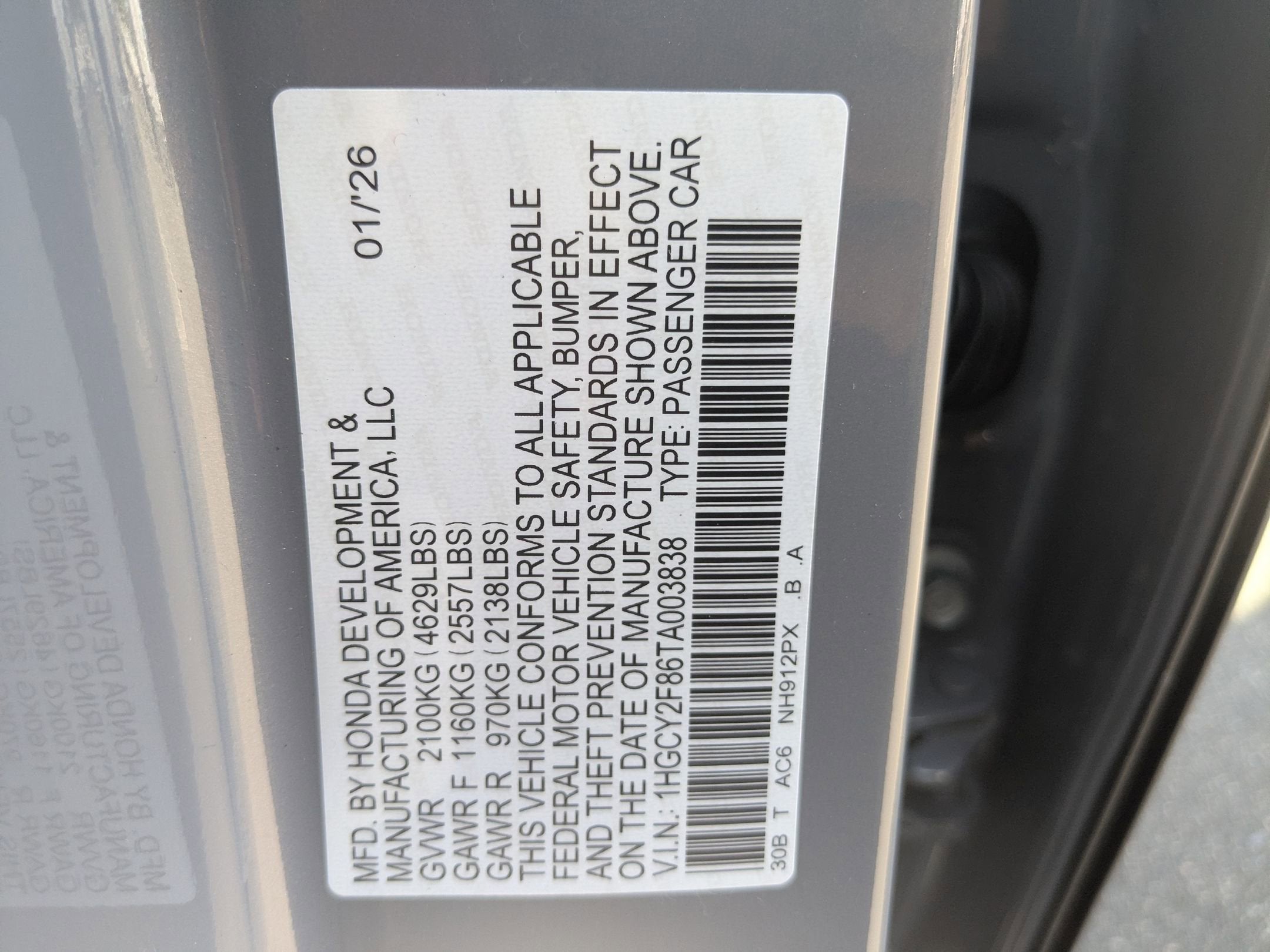 2026 Honda Accord Hybrid Touring