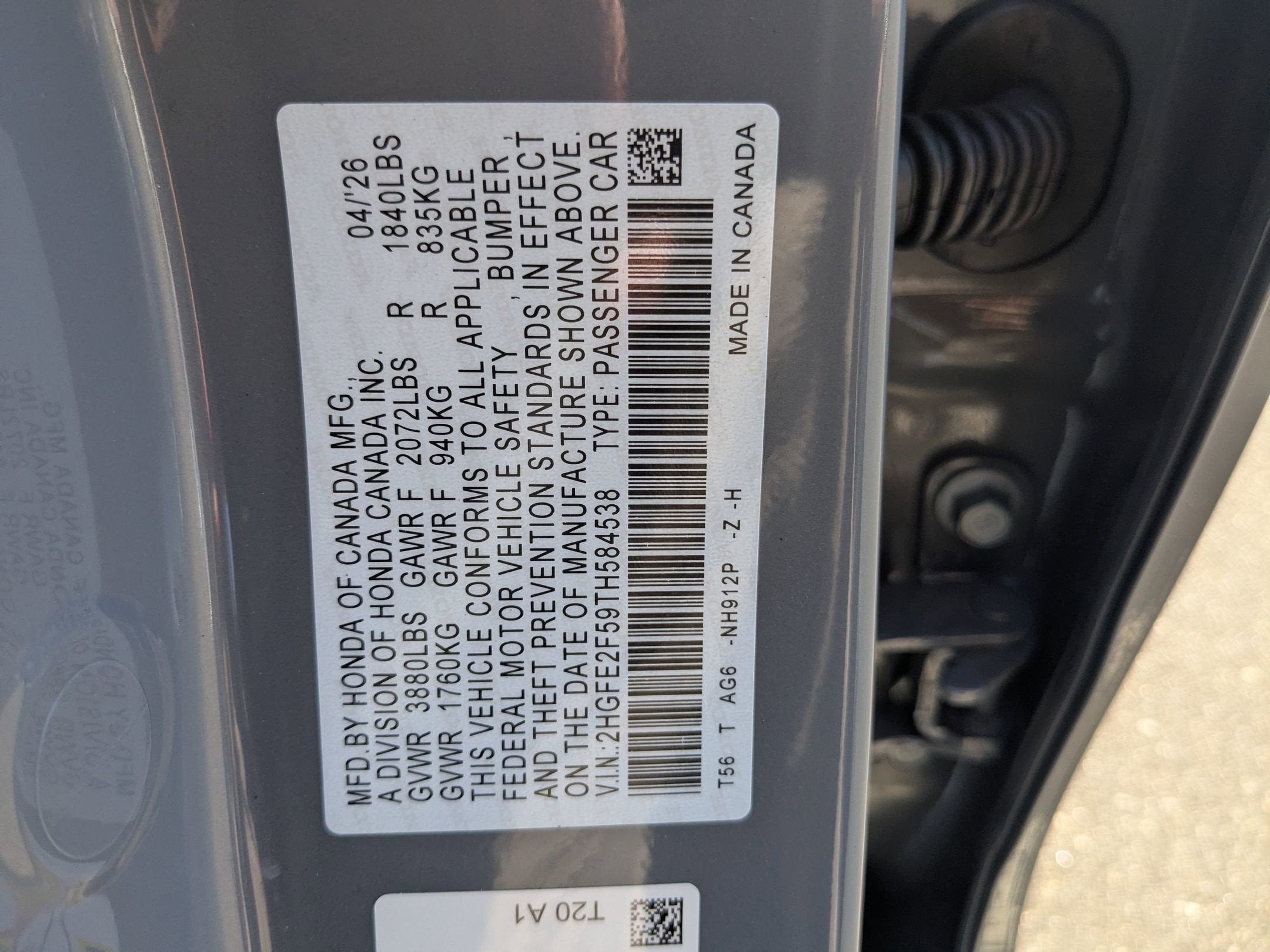 2026 Honda Civic Sedan Sport