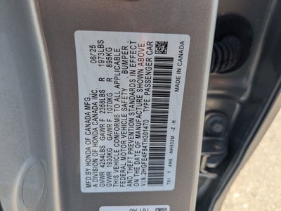 2026 Honda Civic Sedan Hybrid Sport