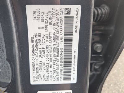 2026 Honda Civic Sedan Hybrid Sport