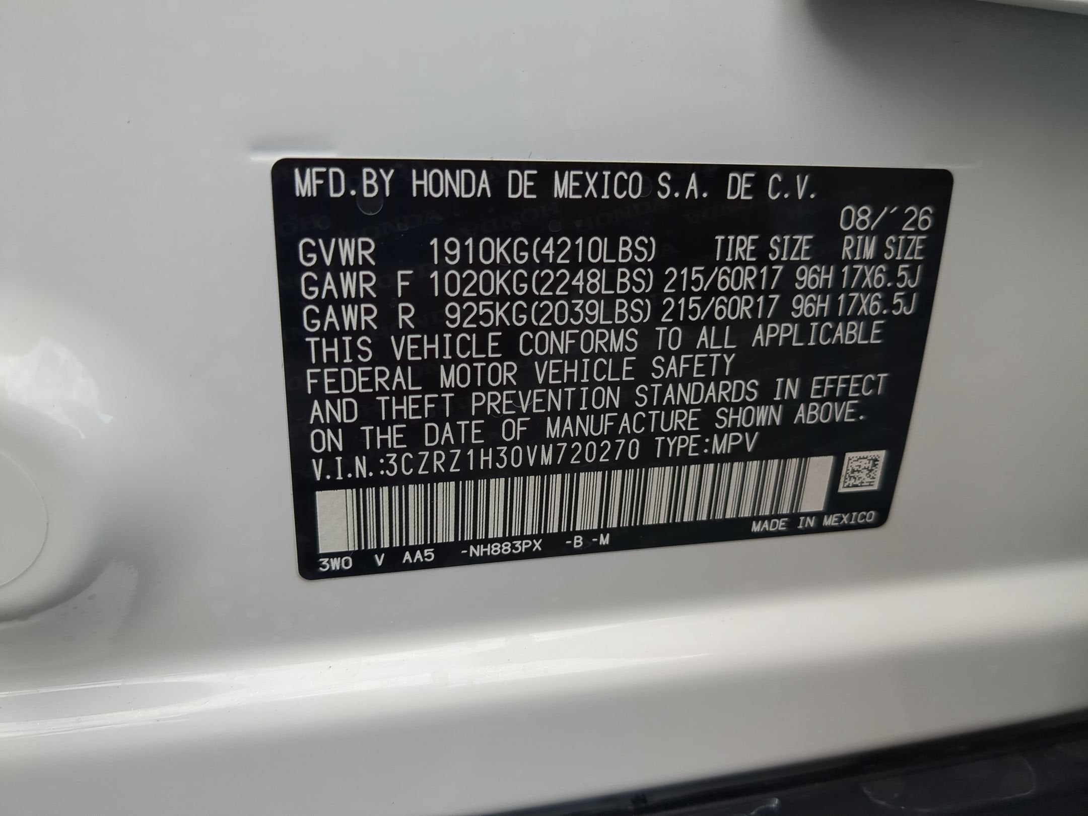 2027 Honda HR-V LX