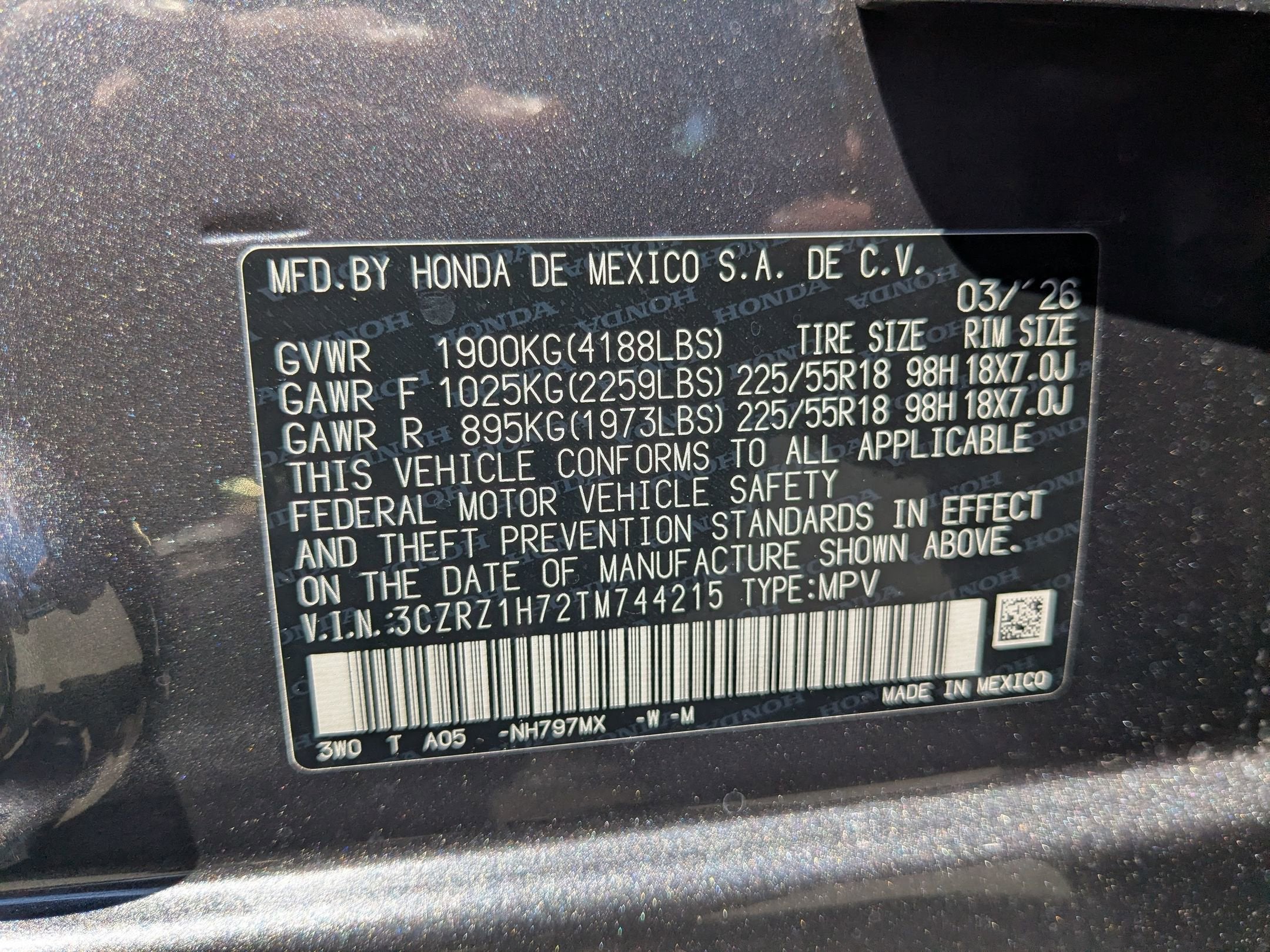 2026 Honda HR-V EX-L
