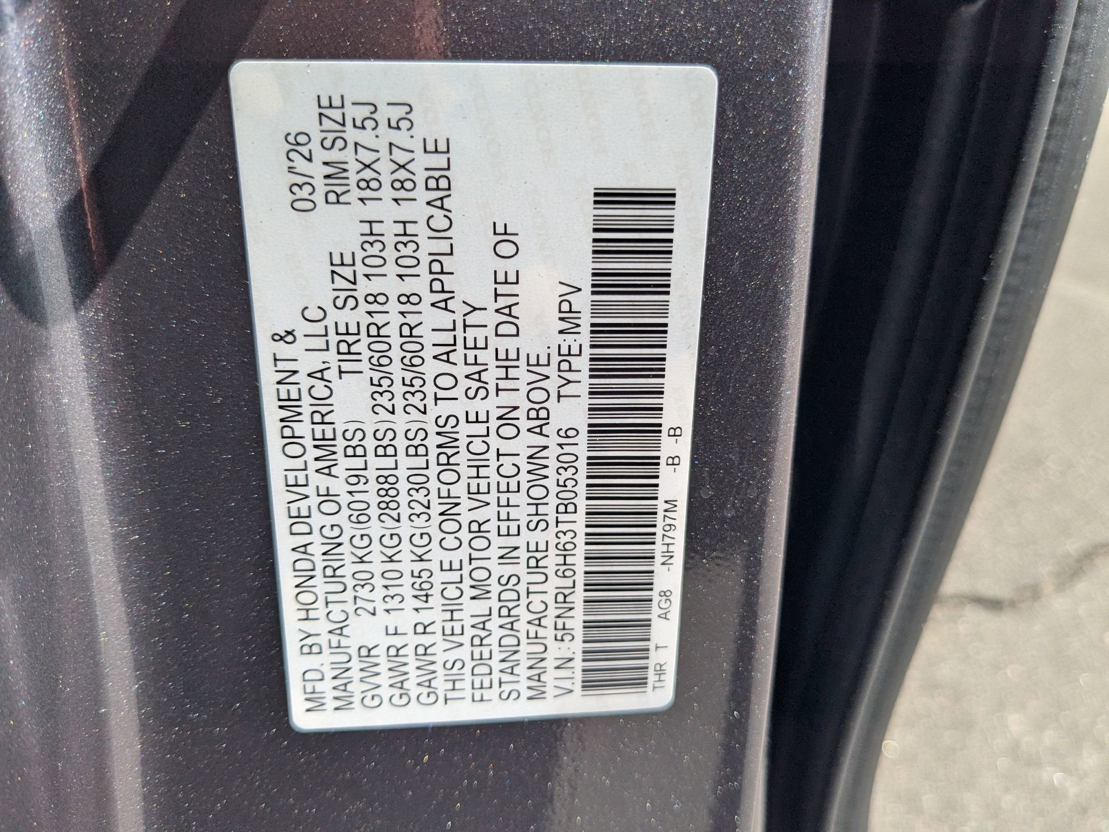 2026 Honda Odyssey EX-L