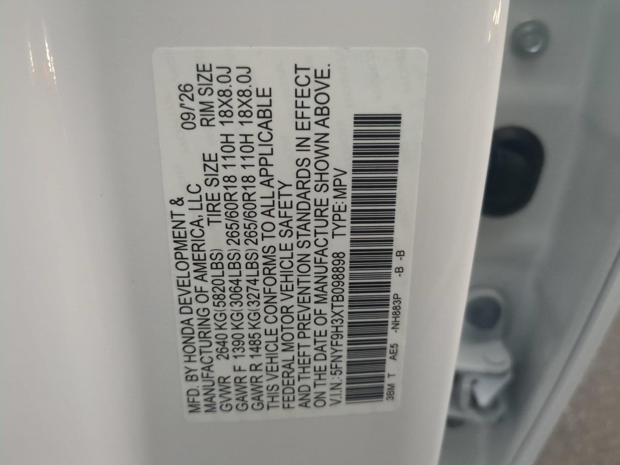 2026 Honda Passport RTL