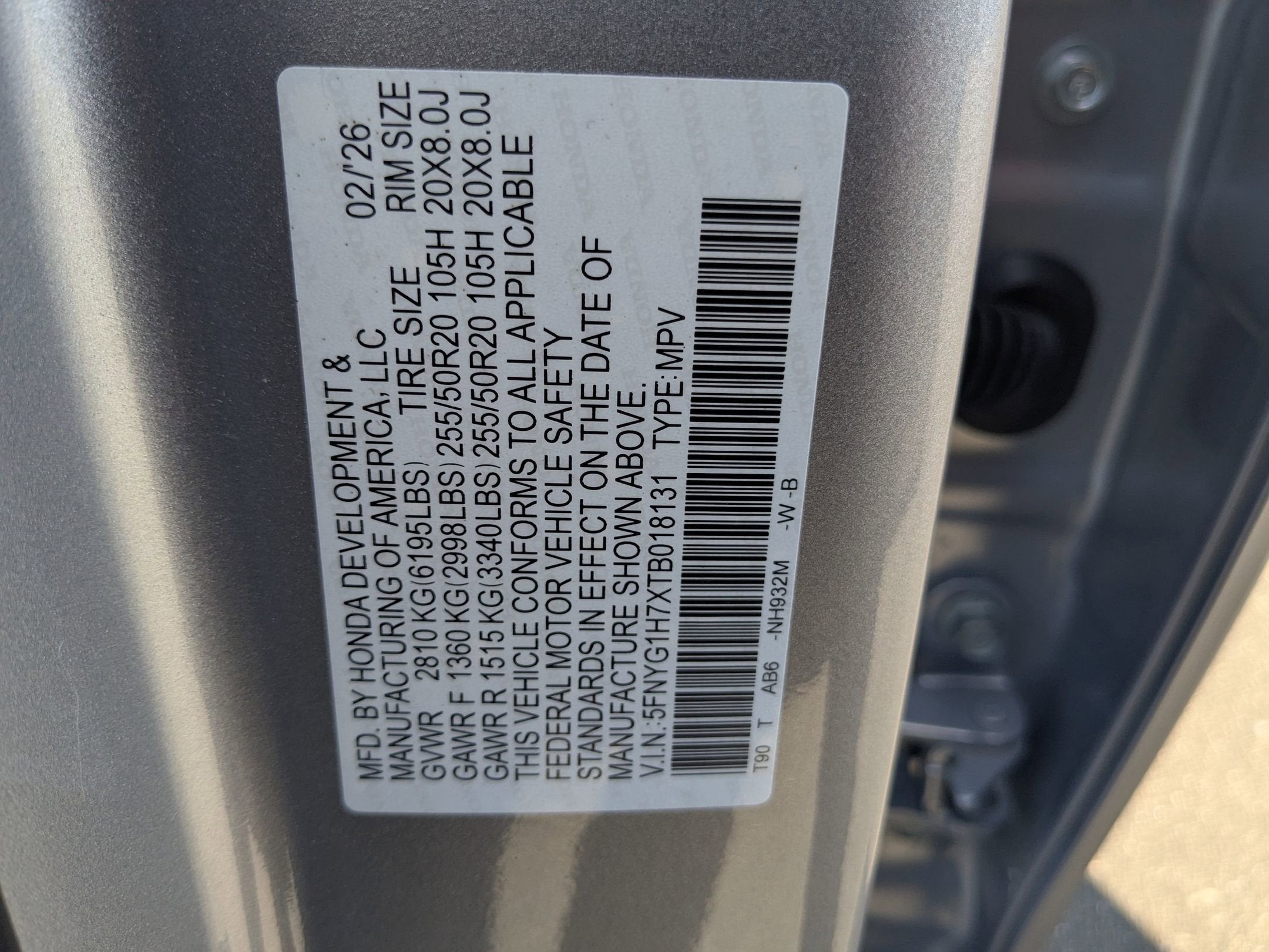 2026 Honda Pilot Touring S