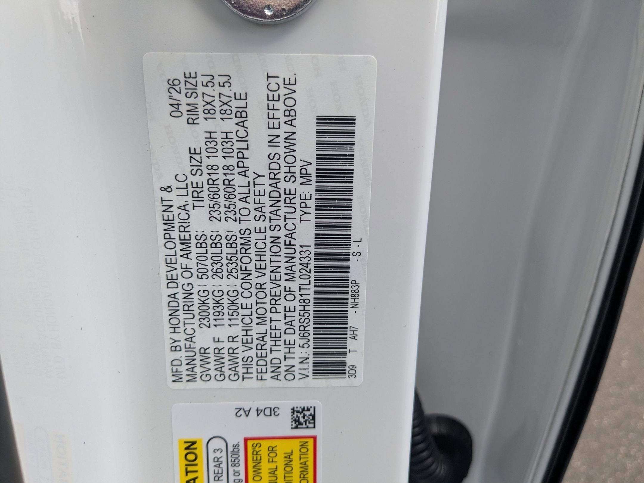 2026 Honda CR-V Hybrid Sport-L