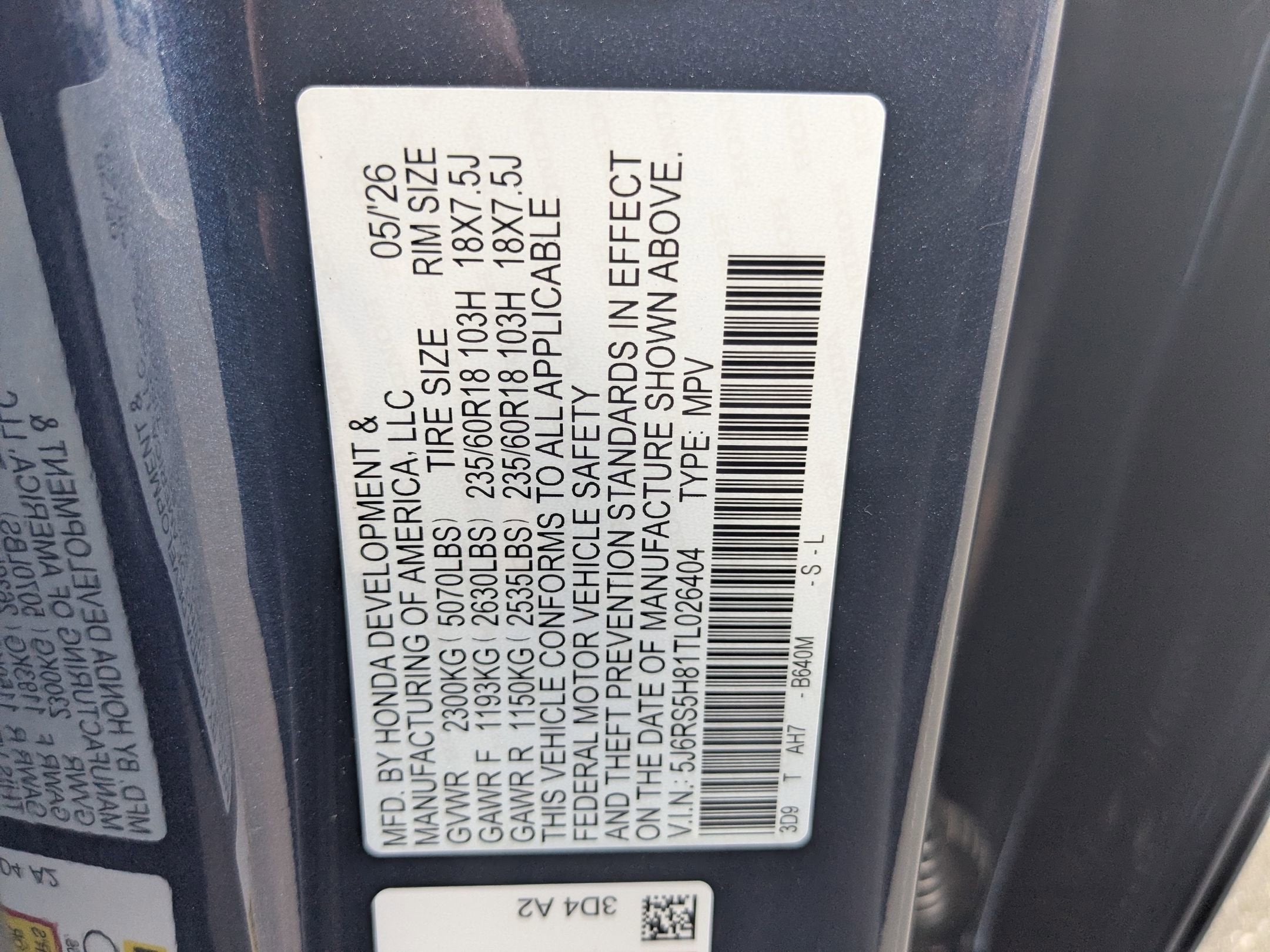 2026 Honda CR-V Hybrid Sport-L