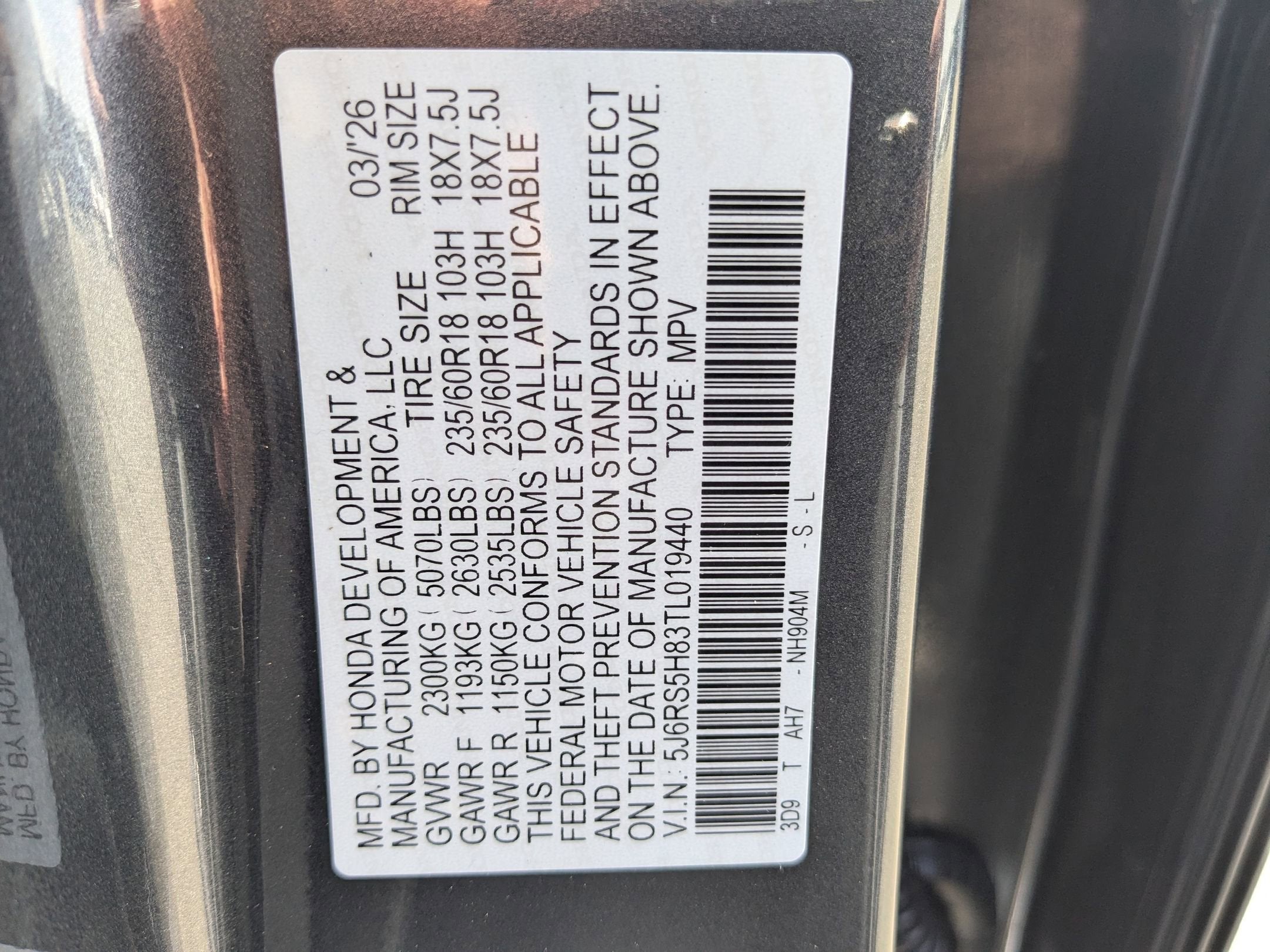 2026 Honda CR-V Hybrid Sport-L