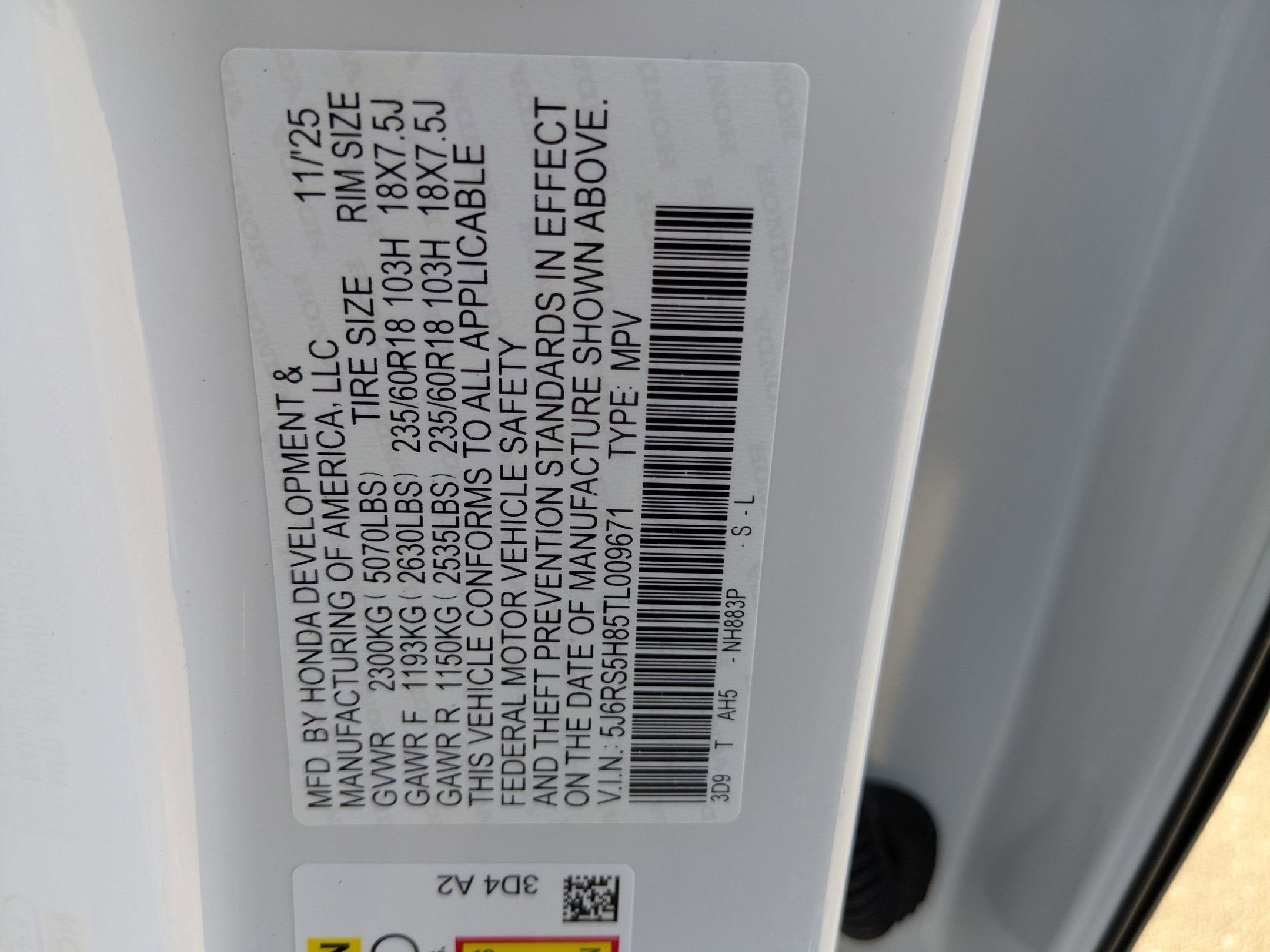 2026 Honda CR-V Hybrid Sport-L