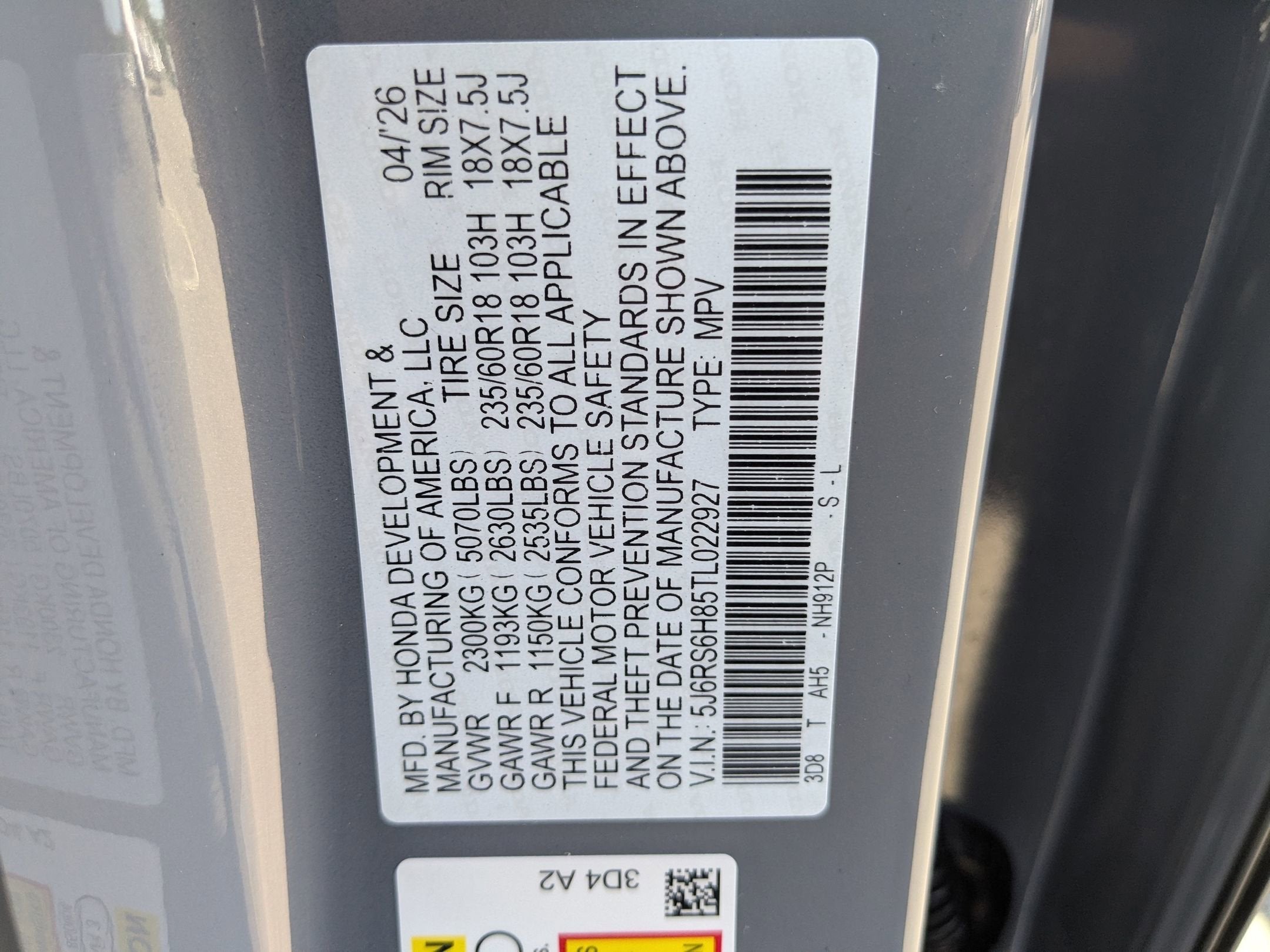 2026 Honda CR-V Hybrid Sport-L