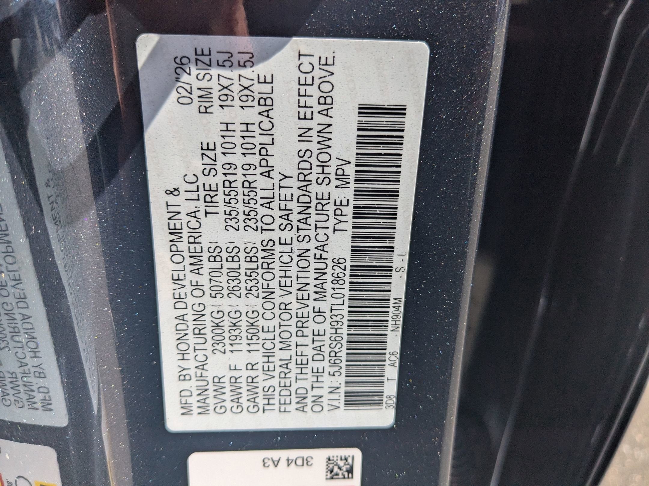 2026 Honda CR-V Hybrid Sport Touring