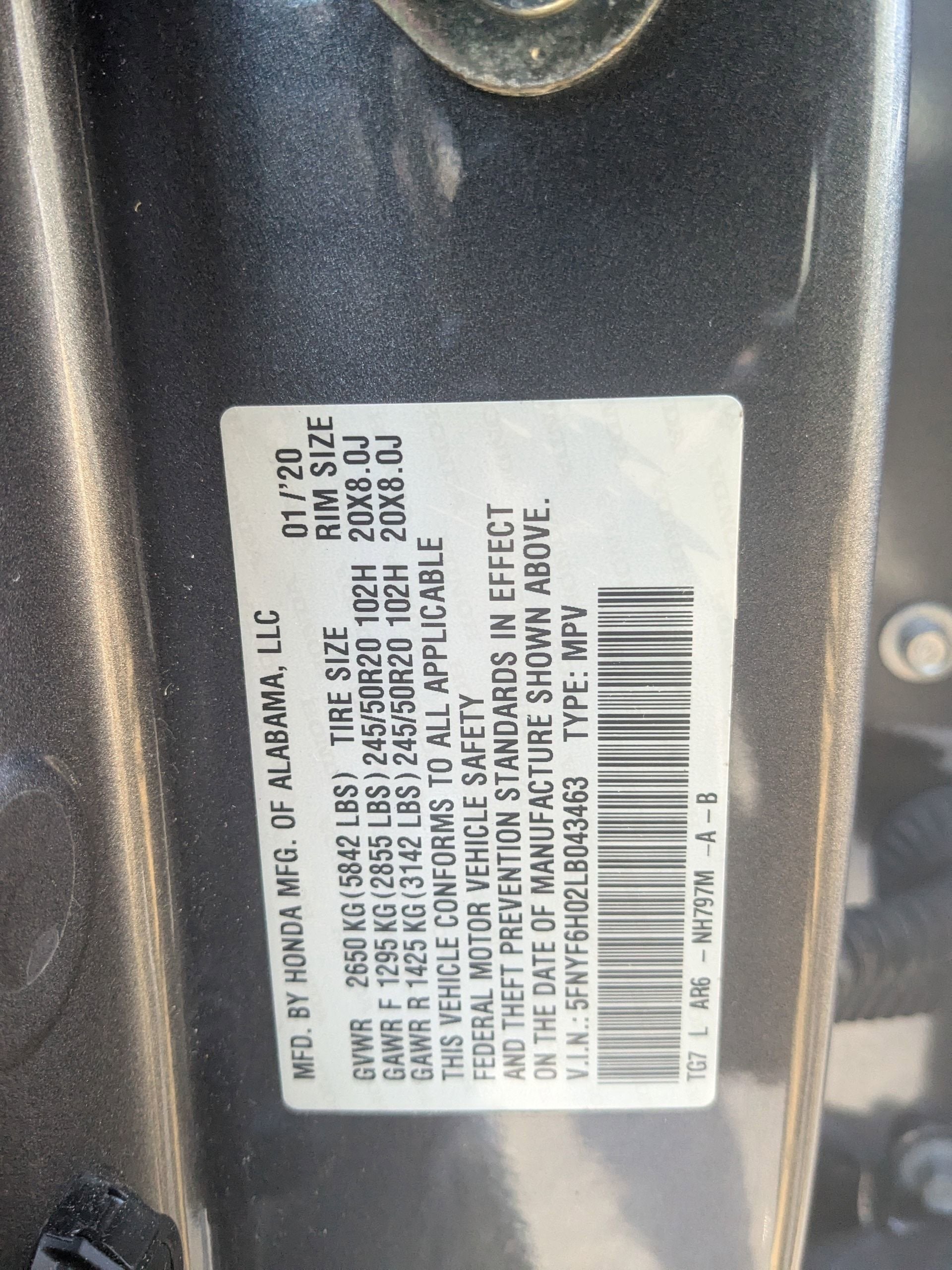 2020 Honda Pilot Elite