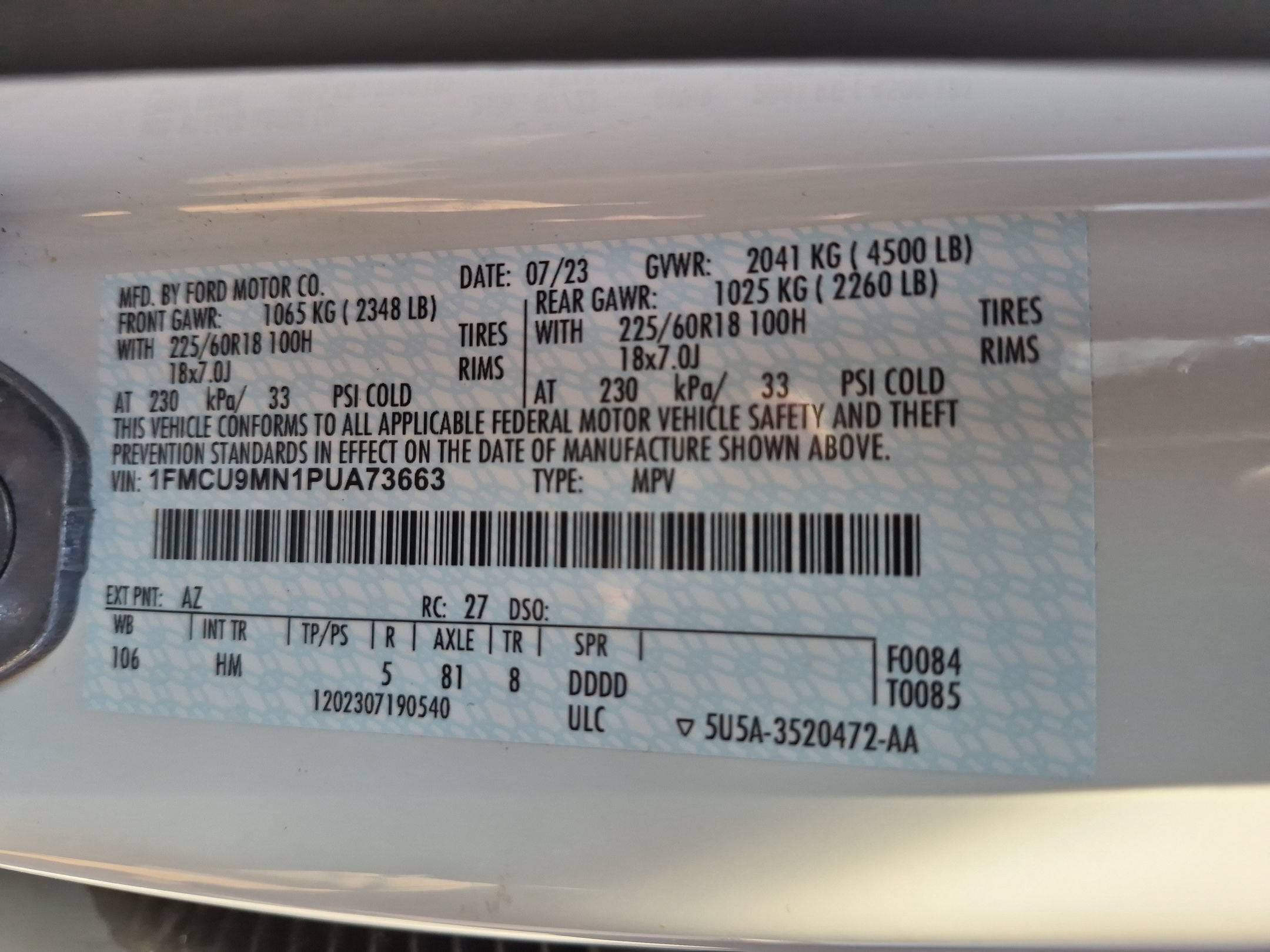 2023 Ford Escape ST-Line