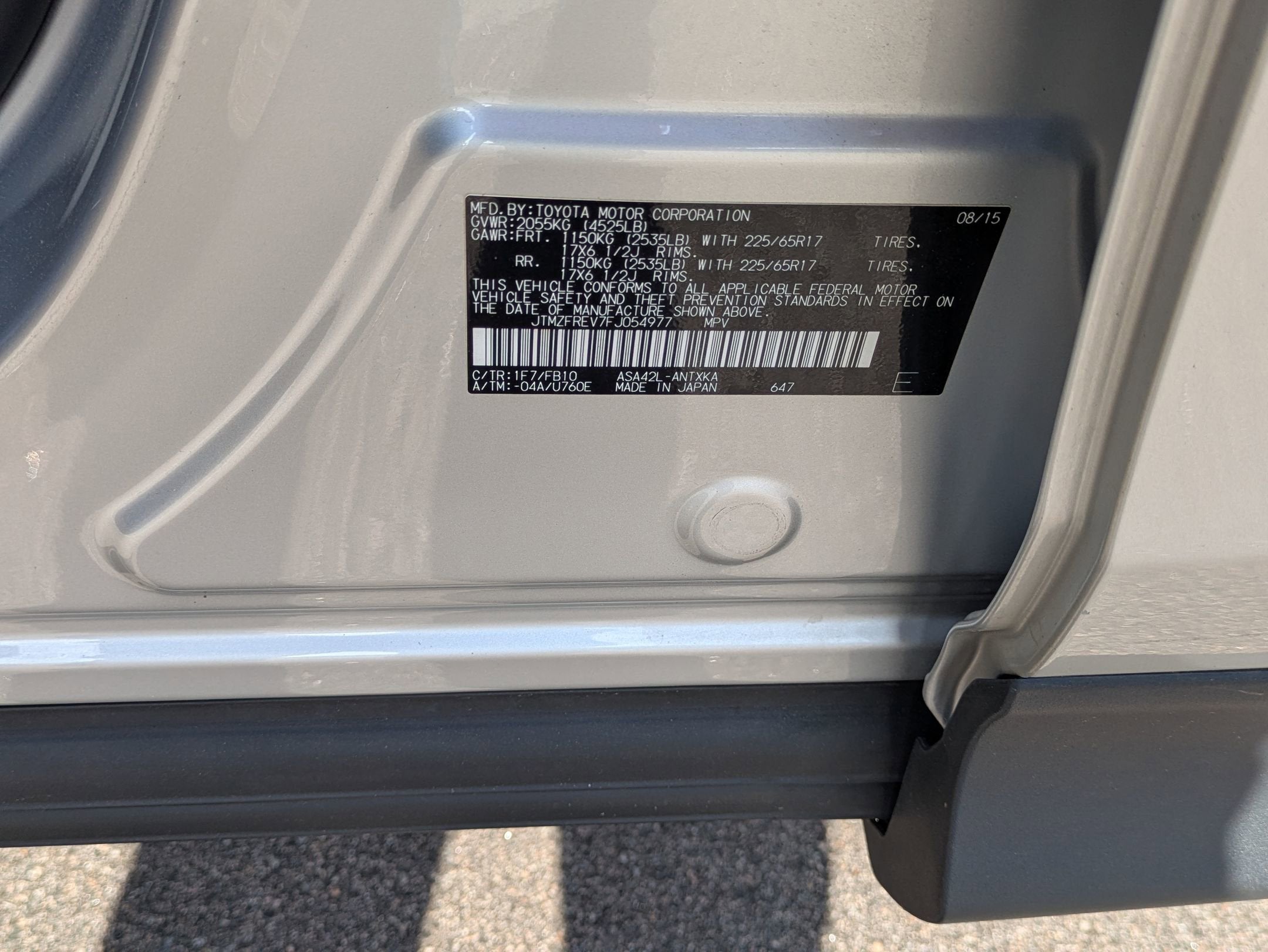 2015 Toyota RAV4 LE