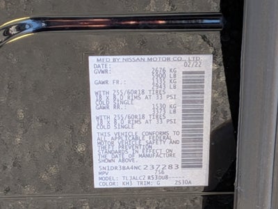 2022 Nissan Pathfinder SV