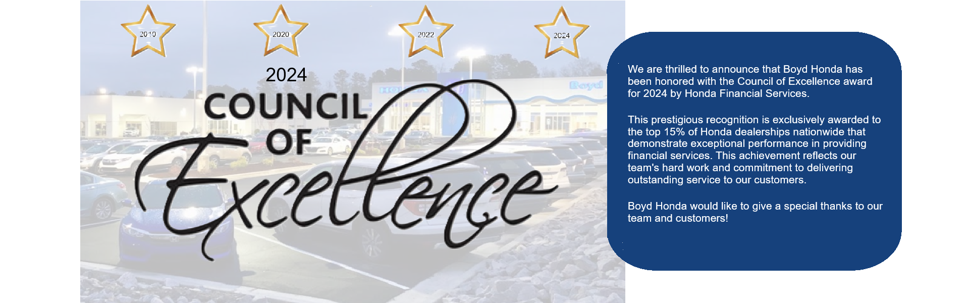 Council of Excellence Winner